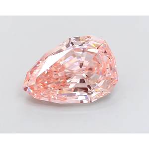 Pear 5.02ct VS2 Fancy <b>Vivid</b> Pink Lab Grown Diamond - Product Image 1