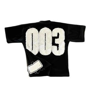 Camiseta con bordado desgastado de peso pesado para hombre, venta al por mayor, ropa de calle lisa en blanco, camisetas personalizadas para hombre, precio bajo - Product Image 2