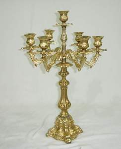 Metal 5 Arm Weddings Gold <b>Candelabra</b> Embossed Royal Design Luxuries Fancy <b>Candelabra</b> for Wedding and Party Decoration - Product Image 3