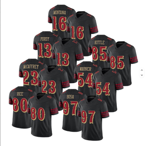 Camiseta de los Rivalries de San Francisco 13 Brock Purdy 23 Christian McCaffrey 85 George Kittle 54 Fred Warner 97 Nick Bosa 49ers - Product Image 1