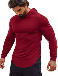 Sweat-shirt de sport à manches longues pour homme, vêtement d'entraînement ajusté pour la musculation, style actif de rue - Product Image 5