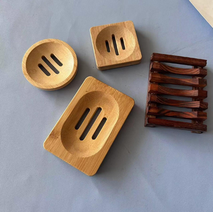 ที่ใส่สบู่ทำจากไม้อะคาเซียธรรมชาติที่ใส่สบู่100% อุปกรณ์ในห้องน้ำ - Product Image 3