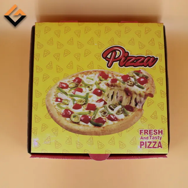 Boîte à pizza ondulée biodégradable pratique et écologique à vendre en gros à un prix raisonnable