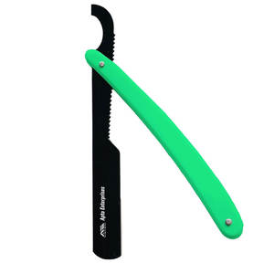 Rasoir simple professionnel matériel d'acier inoxydable d'instrument droit noir vert de beauté pour des barbiers - Product Image 3