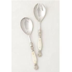 Serveur à salade en métal simple et minimaliste pour des intérieurs modernes et propres, offrant une fonctionnalité élégante et simple. - Product Image 1