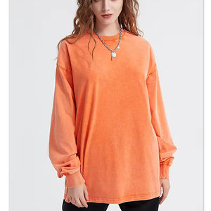 Sweat ample unisexe personnalisé lavé sweat décontracté taille libre corée sweat usine sweats à capuche - Product Image 4