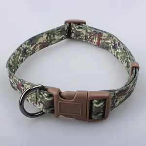 Collar personalizable de nailon y poliéster Woodland Camo para perro de la mejor calidad y duradero Breakaway varios tamaños accesorio de patrón impreso - Product Image 4