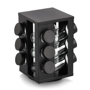 ZELLER 12-<b>Jar</b> <b>Spice</b> Carousel Black <b>Spice</b> <b>Jar</b> Collection - Product Image 1