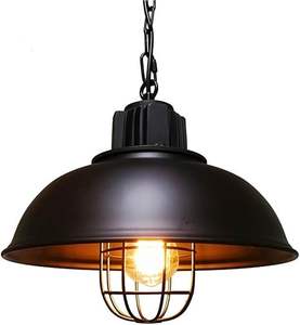 Lampadario a Sospensione SIMIG Vintage Industriale Rustico di Design Creativo in Ferro Nero <span class=keywords><strong>per</strong></span> <span class=keywords><strong>Cucina</strong></span>, Bar e Ristorante - Product Image 1