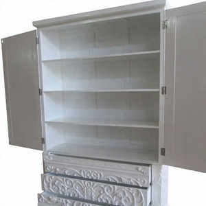 Armario Antiguo de Madera Maciza con Acabado Pintado en Blanco, Diseño Europeo, Modelo QUALITEAK RB-007, Muebles de Dormitorio, Propinsi Jawa Tengah - Product Image 1