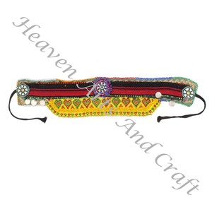 Ceinture vintage perle de danse du ventre ceinture traditionnelle afghane Kuchi Tribal BB087 vieux Banjara réel Vintage ceintures perlées à la main - Product Image 6