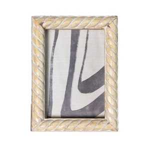 Cadre photo en bois fait à la main, nouveau, sculpté en bois de manguier naturel, commerce équitable, moulures modernes, taille personnalisée, transfert thermique - Product Image 1