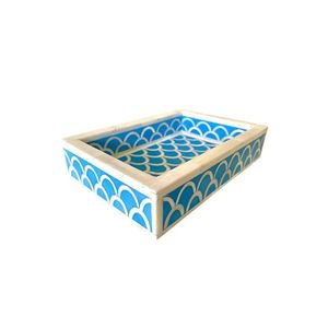 Bandeja de Incrustaciones de Hueso Hexagonal Estándar Hecha a Mano, Bandeja de Servicio de Resina para Cocina, Hogar, Hotel con La Mejor Calidad DE LA India - Product Image 5