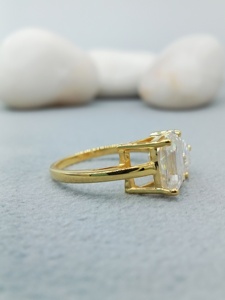 Anillo de Compromiso y Boda Clásico de Oro Rosa con Diamante Cultivado en Laboratorio de 1.5ct para Mujer, Oro de 14k/18k - Product Image 4