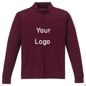 Prix usine direct 100% coton hommes formel pour polos manches longues haute qualité confortable écologique solide tricoté - Product Image 6