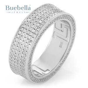 Anillo de boda de Plata de Ley 925 delicado y Original Moissanite Eternity para hombre para regalo de fiesta, joyería - Product Image 2