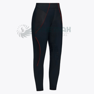 Pantalon d'équitation pour femmes avec support de taille haute Tissu extensible Évacuation de l'humidité Poignée en silicone légère et à siège complet à vendre - Product Image 4