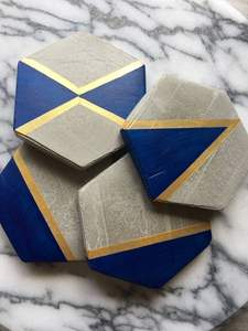 2024 bois avec émail imprimé sous-verres PVC napperon antidérapant sous-verres en bois fleur étui décoration créative pour la maison hôtel Table - Product Image 2