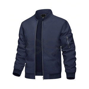 Chaqueta bomber de alta calidad para hombre de fabricante personalizado, cortavientos ligero acolchado informal, resistente al agua, con múltiples bolsillos - Product Image 1
