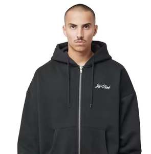 Sudadera con Capucha Unisex Personalizada con Cremallera Completa, 100% Algodón, Felpa Francesa, Color Sólido, para Invierno - Product Image 1