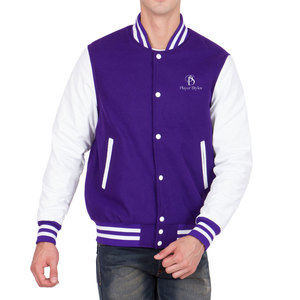 Custom Logo Varsity Letterman <b>Jackets</b> for <b>Men</b> 100% Wool Canvas <b>Light</b> Fabric Hooded Collar Casual Plus Size Winter Wear - Product Image 1