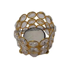 Luxury Hot <b>Sale</b> Silver Crystal Tealight Candle Holder Table Centerpieces Votive T <b>Light</b> Candle Holder - Product Image 2