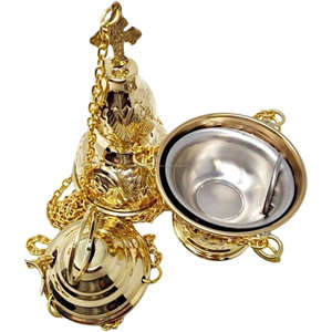 Christian Church Encensoir Thurible en laiton bicolore 4 chaînes 12 cloches - Product Image 6