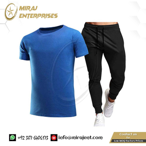 Fabricant d'Été Mode Marque de Loisirs Ensemble pour Hommes Survêtement Vêtements de Sport Survêtements pour Hommes T-shirt à Manches Courtes Ensemble de 2 Pièces - Product Image 4