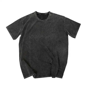 เสื้อยืดผู้ชายไซส์ใหญ่แบบขายส่ง ผ้าฝ้าย 100% หนัก 280 กรัม ทรงวินเทจ ล้างสีแบบแอซิดวอช คอกลม แขนสั้น รับสั่งทำ - Product Image 2
