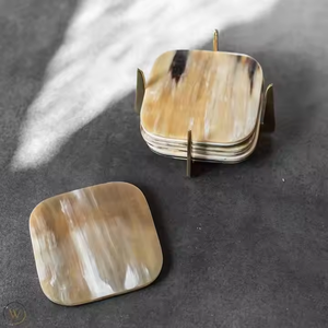 Posavasos moderno de cuerno de búfalo y uso hecho a mano para vender vajilla artesanal y posavasos de cuerno de artesanía creciente - Product Image 5