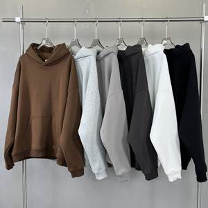 เสื้อฮู้ดฝรั่งเศสโอเวอร์ไซส์สำหรับผู้ชายและผู้หญิงเสื้อฮู้ดแบบครอปพิมพ์ลายปักลายเทอร์รี่ - Product Image 5