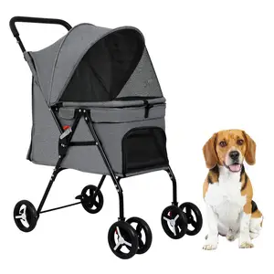 TH-PSP-250 American Stable Folding New Pet Stroller Style Steel Frame Trolley in All season