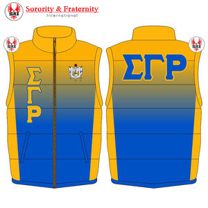 Sigma Gamma Rho personnalisé sororité et fraternité grec lettré gilet bouffant sororité femmes SGRHO gilet matelassé - Product Image 2
