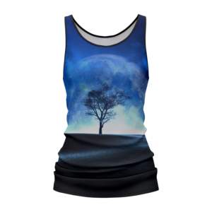 Camiseta sin mangas sublimada estampada, ropa de poliéster sin mangas, talla de EE. UU., camiseta sin mangas para mujer, camiseta sin mangas para estilo callejero, OEM personalizado - Product Image 1