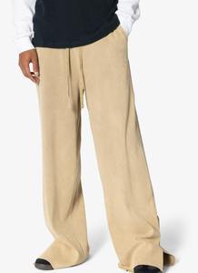 Pantalons de survêtement amples en coton pour homme, personnalisés, à bas ouvert, unisexes, avec cordon de serrage, jambes droites, amples, style jogger - Product Image 2