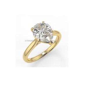 Unique Design Moissanite Bague de Fiançailles Halo Réglage Or Blanc Brillant Diamant Coupe Ronde Bague Alternative pour les Femmes - Product Image 1