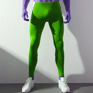 กางเกงเลกกิ้งออกกำลังกายผู้ชายเอวยางยืดสั่งทำพิเศษ ระบายอากาศได้ดี ผลิตจากผ้าสแปนเด็กซ์/ไนลอน คุณภาพสูง สีสันตามสั่ง ความยาวเต็มตัว - Product Image 2