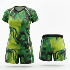 Ensemble de shorts en jersey de l'équipe de rugby et de volley-ball à impression numérique | Couleurs et logos personnalisés | Vêtements de sport unisexes respirants en polyester 100% - Product Image 2