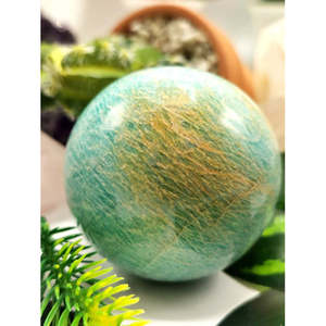 Amazonite stone <b>sphere</b> - <b>Crystal</b> Healing Gemstones - 2 inches dia - Product Image 5