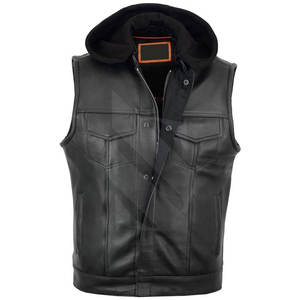 Meilleure vente pour adulte gilet en cuir respirant en cuir véritable dans un nouveau style gilet en cuir de mode de haute qualité - Product Image 1