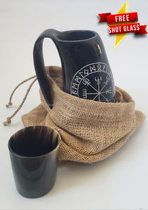 Buffalo OX Horn Beer Viking Vintage Horn Mug à collectionner Corne à boire pour la maison et l'hôtel du fournisseur indien - Product Image 5