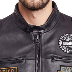 Veste en cuir de moto d'hiver formelle, prix compétitif, vente chaude, logo frontal, capuche, coupe-vent, couleurs personnalisées, unisexe, haute qualité - Product Image 6