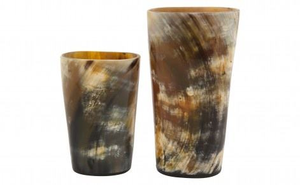 Polished Ox Horn Whisky Glass Reusable Leak-Proof Eco-Friendly Rustic <b>Tableware</b> Lid Home Party Hiking <b>Halloween</b> MULTI CRAFT - Product Image 2