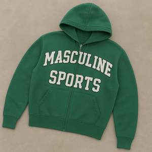 Sudadera con Capucha Personalizable OEM, 100% Algodón Felpa, Cierre de Cremallera, Bordado 3D Premium, Técnica de Lavado a la Piedra, Corte Holgado - Product Image 3