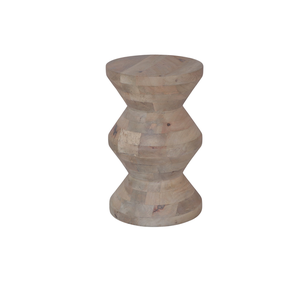 Mesa Auxiliar Hecha a Mano de Madera de Mango Natural Tradicional, Ecológica, Portátil, Tipo Burbuja, para Sala de Estar, Dormitorio, Decoración del Hogar - Product Image 1