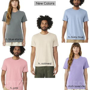 Multipack Colors Unisex Tri-blend T Shirts Bella + Canvas Unisex Shoulder Taping Jersey Bella Canvas T Shirt - Product Image 5