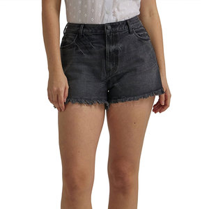 Pantalones cortos vaqueros OEM para mujer, precio razonable, último estilo, diseño personalizado, ropa de calle, pantalones cortos para mujer - Product Image 1