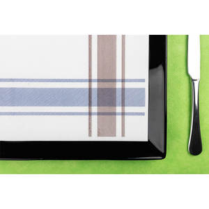 Serviettes de cuisine imprimées bleues 40x40cm, tissu doux et absorbant, B2B - Product Image 2