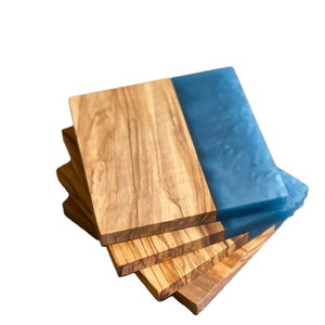 Custom Handmade Epoxy Resin and Wood <b>Coasters</b> <b>Set</b> High-quality Epoxy Resin Wooden <b>Coasters</b> Unique Design Tea Coffee <b>Coaster</b> - Product Image 4