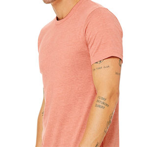 Heather Sunset Unisex CVC แขนสั้นที: 52% Airlume หวีแหวนปั่นผ้าฝ้าย, 48% โพลี, 32 เดี่ยว, 4.2 ออนซ์ - Product Image 5